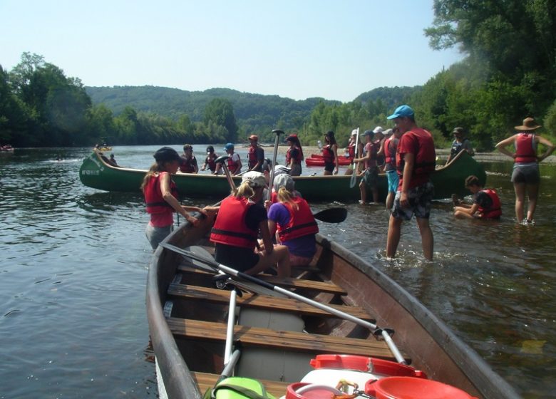 Ride along the water in a Rabaska canoe